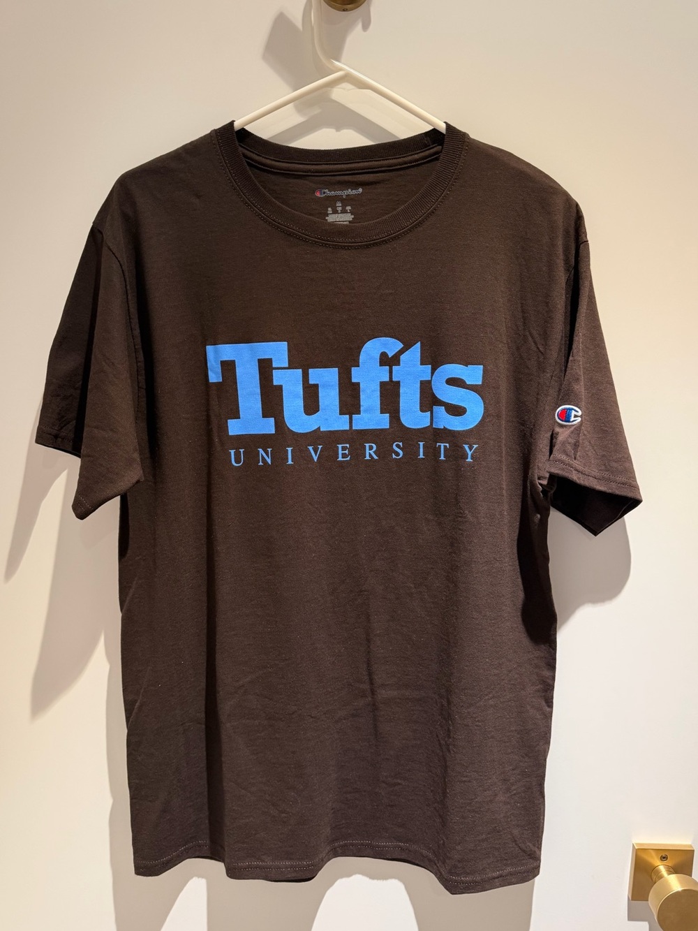 NWOT Champion Tufts University Logo Tee, Size M Brown